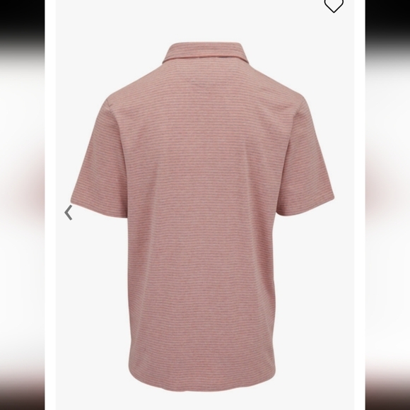 Faherty Brand Movement™ Rose Sky Stripe Short Sleeve Polo - Picture 2 of 5